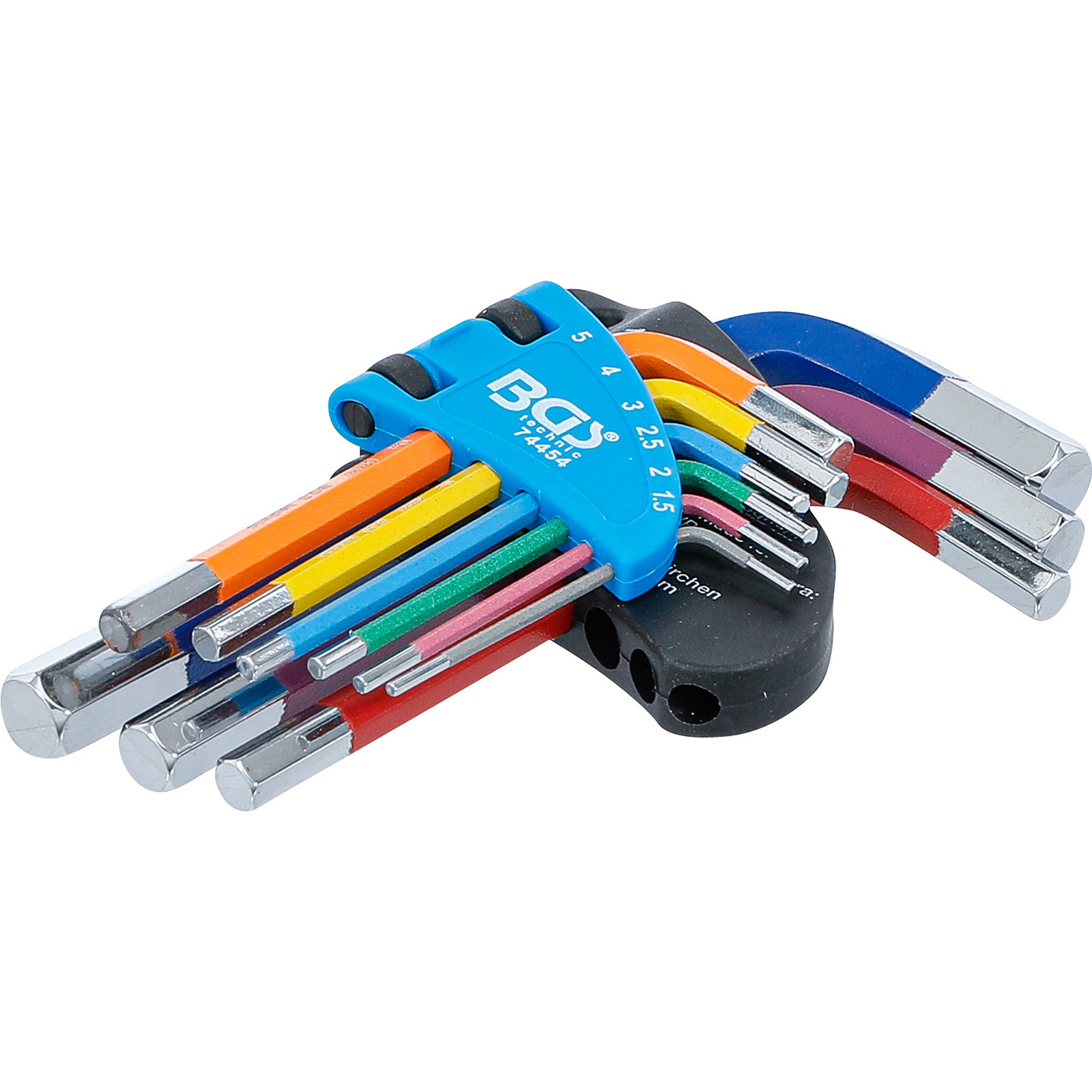 BGS Winkelschlüssel-Satz Multicolour kurz Innensechskant 1,5 - 10 mm 9tlg. - 74454
