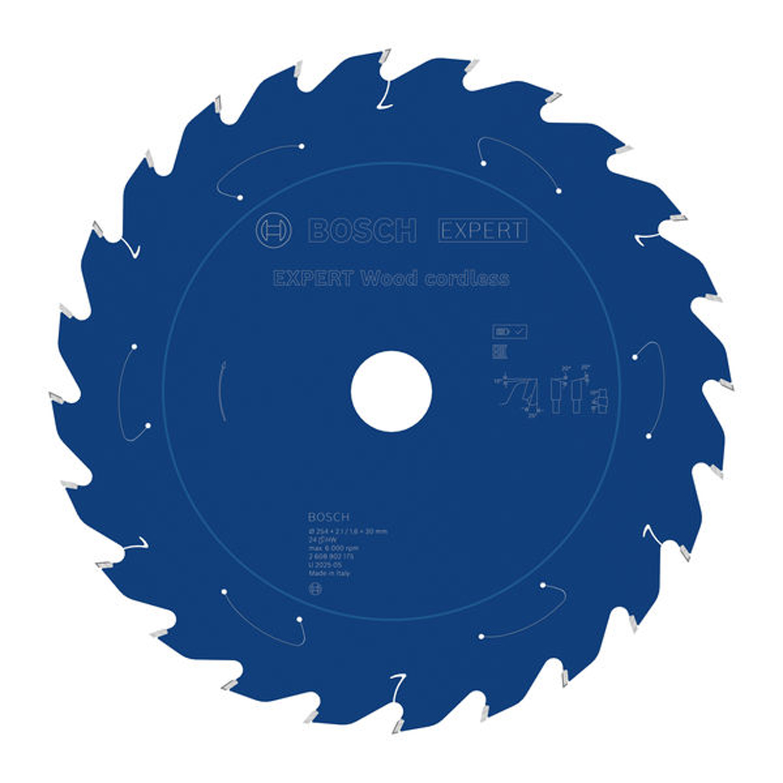 Bosch EXPERT Wood Kreissägeblatt 254x2,1x30 mm Z24, Zahnwinkel 25° - 2608902175