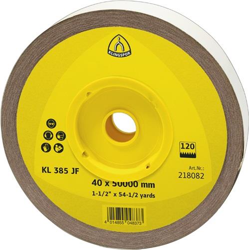 Schleifgeweberolle KL 385 JF 50mm K.40 f.Metall Korund KLINGSPOR