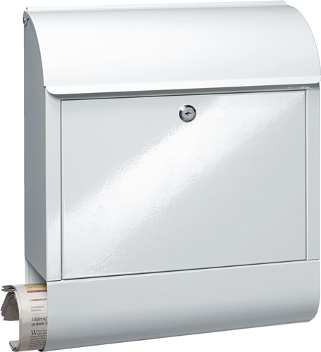 BURG-WÄCHTER Briefkasten Scandic 825 W H.460mm B.380mm T.125mm weiß STA DIN C4 - SCANDIC 825 W