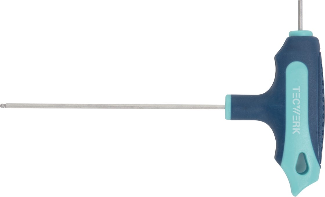 Stiftschlüssel m.Quergr.SW 2mm Klingen-L.100mm m.Seitenabtr.u.Kugelk.TECWERK