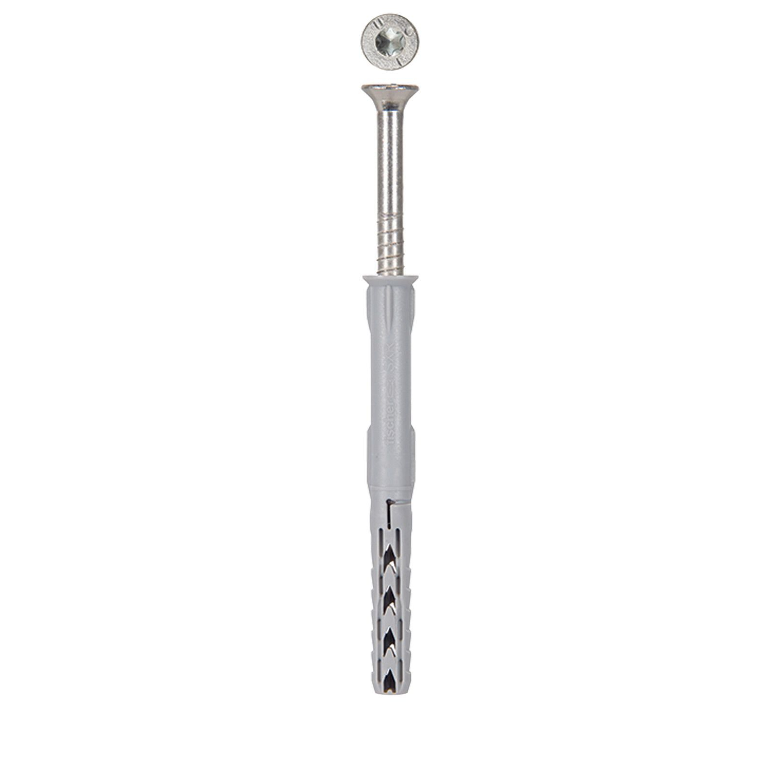 Fischer 50x Langschaftdübel SXR 8 x 120 mm T mit Sicherheitsschraube - 503002