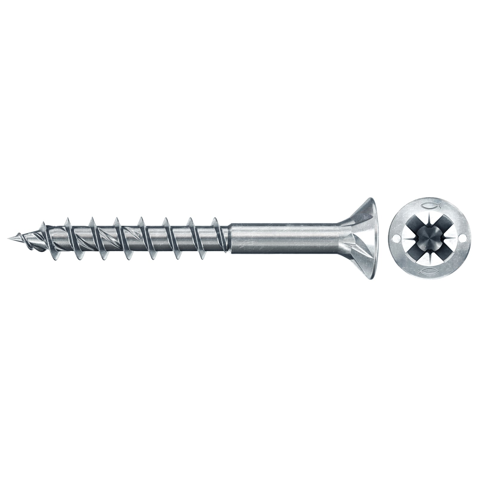 fischer Spanplattenschraube PowerFast FPF II CZP 3,5 x 40 BC 25 Senkkopf Kreuzschlitz PZ Teilgew. - 577909