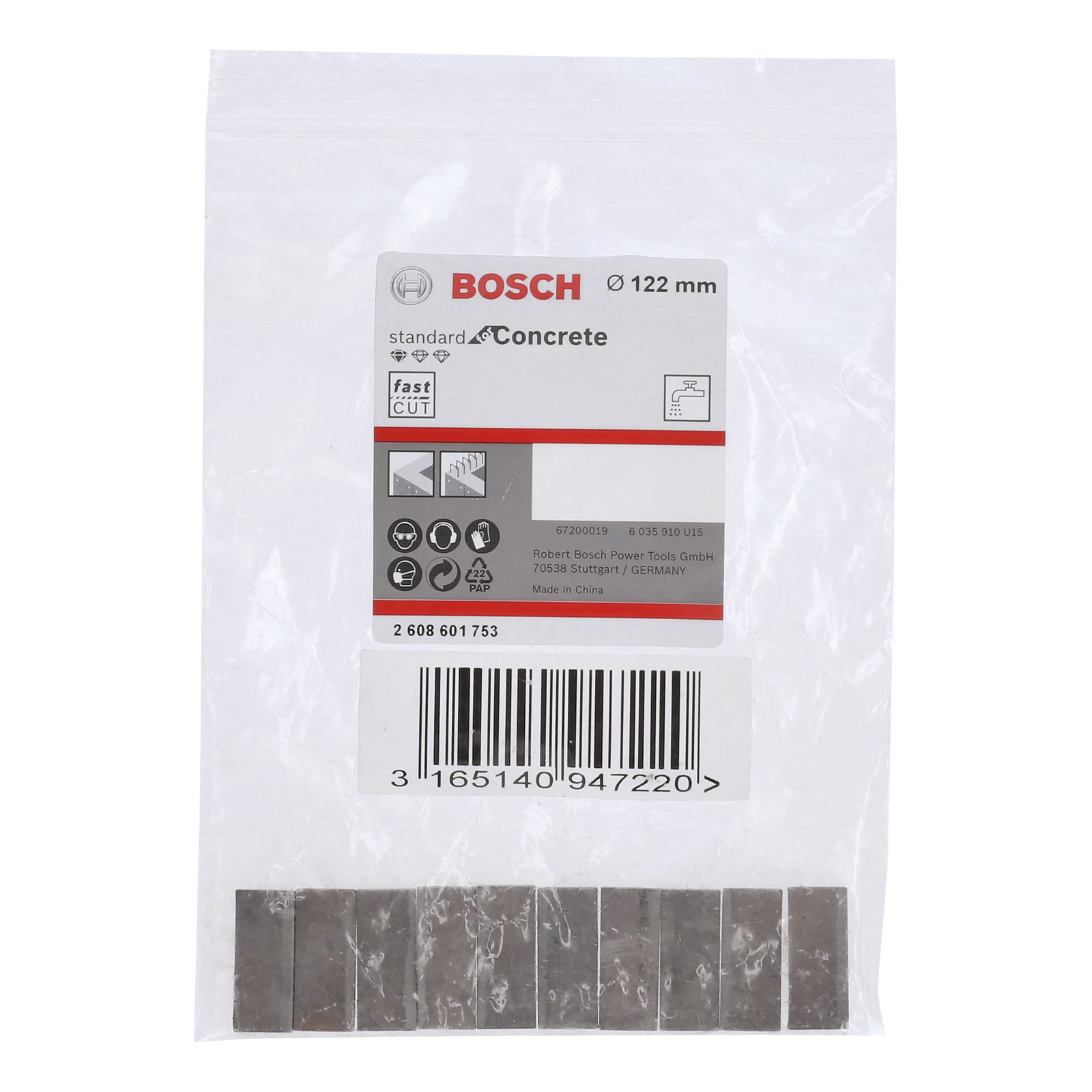 Bosch Segmente für Diamantbohrkrone Standard for Concrete 10 10 mm - 2608601753