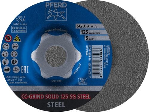 PFERD Schruppscheibe CC-GRIND-SOLID SG STEEL D 125 - 64185125