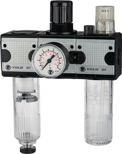 Riegler Wartungseinheit 3tlg. multifix mit PC-Behälter BG 3 G 1/2 - 100583