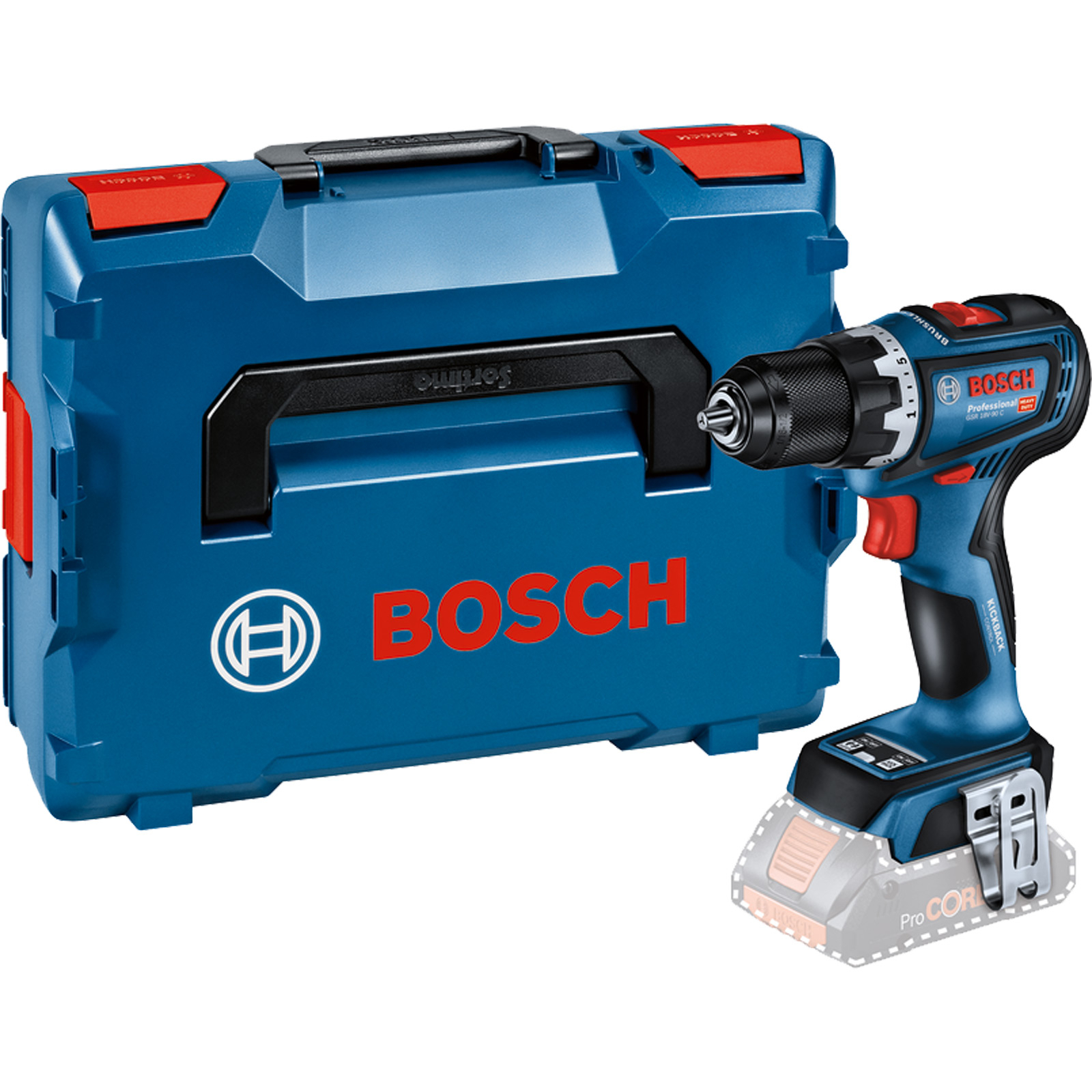 Bosch Akku-Bohrschrauber GSR 18V-90 C Solo in L-Boxx - 06019K6002