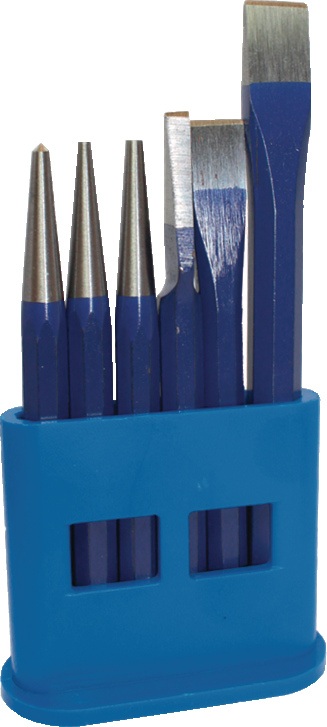 Werkzeugsatz Inh.6tlg.CrV-Stahl lack.Ku.-Halter TECWERK