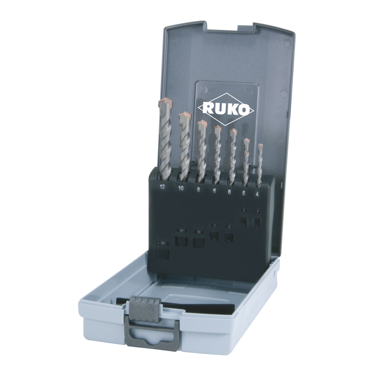 RUKO SDS-plus Hammerbohrer-Satz in ABS-Kunststoffkassette - 205246RO
