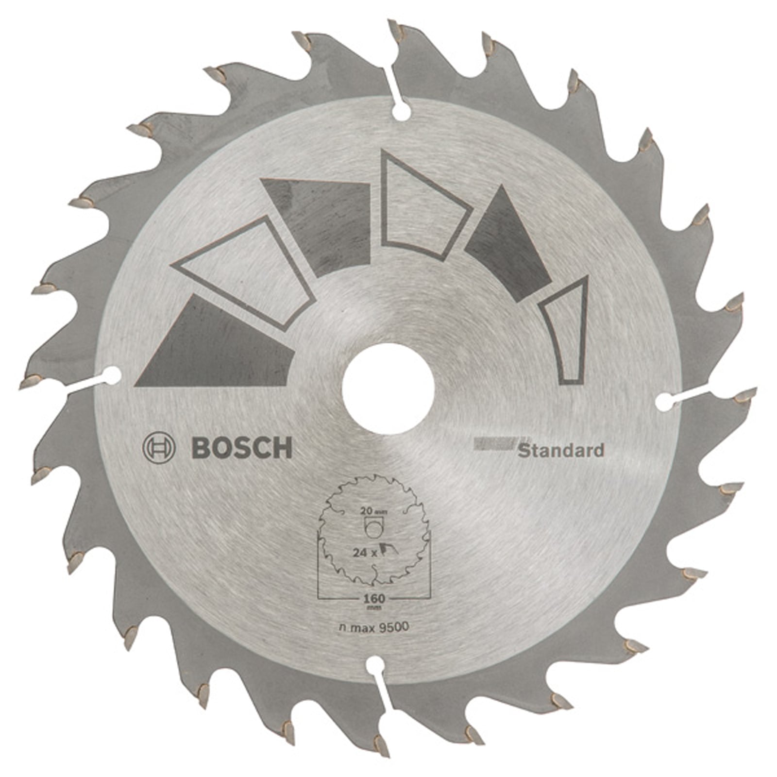 Bosch Kreissägeblatt STANDARD D= 160 mm Bohrung= 20 mm Z= 24 - 2609256810