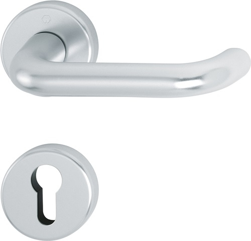 HOPPE Rosettengrt.Paris 138L/42KV/42KVS Alu.F1 rd.PZ DIN L/R D/D - 3409194