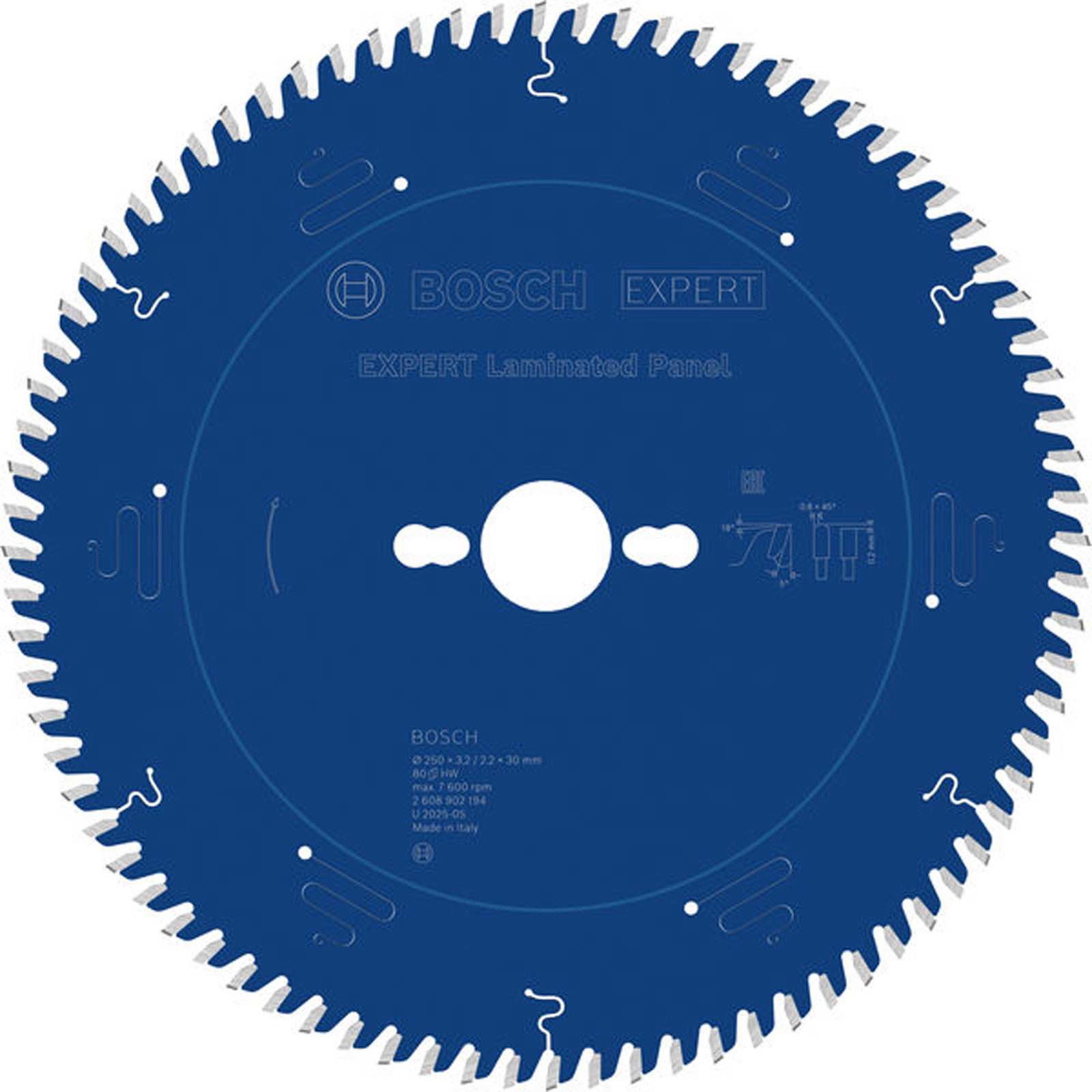 Bosch EXPERT Laminated Panel Kreissägeblatt 250x30 mm Z80 - 2608902194