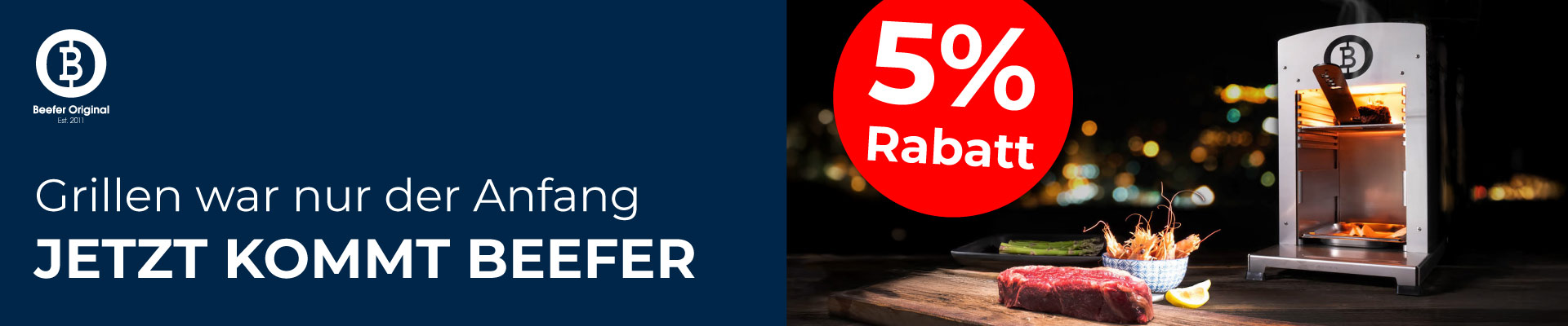 Beefer Aktion bei Werkzeugstore24 – jetzt 5 % Rabatt auf Hochtemperaturgrills sichern