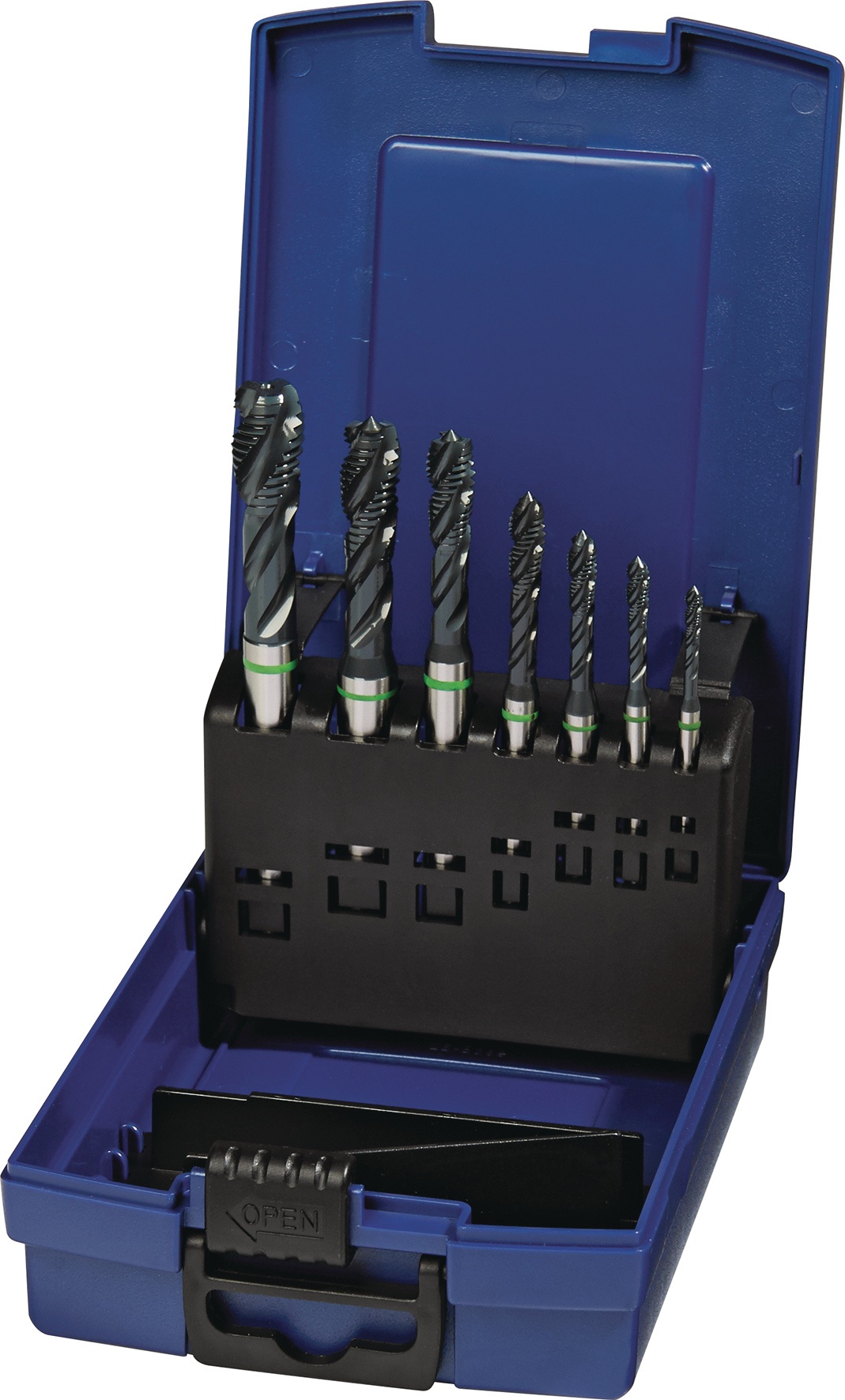 Maschinengewindebohrerset DIN 371/376 C Univ.M3-M12 HSS-Co vap.Ku.-Kass.TECWERK