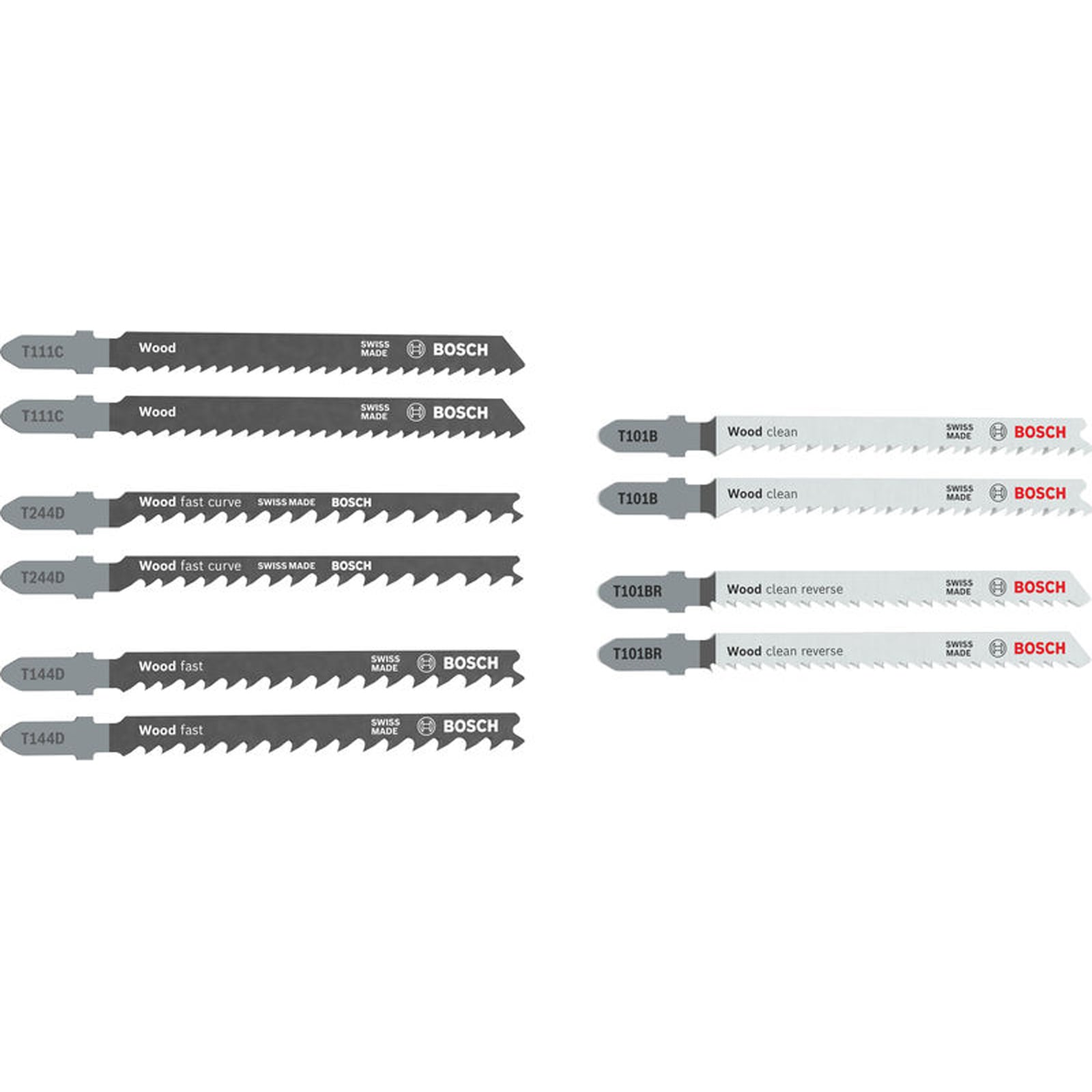 Bosch Stichsägeblatt Set Wood Basic 10-tlg. - 2607012069
