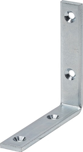 VORMANN Winkel sta.L.100 mm B.20 mm S.5 mm STA blau verz.Loch-D.5 mm - 000182100Z