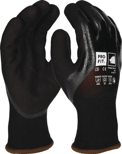 Kälteschutzhandschuh Double Tril Gr.9 schwarz/schwarz EN 388,EN 511,EN 407