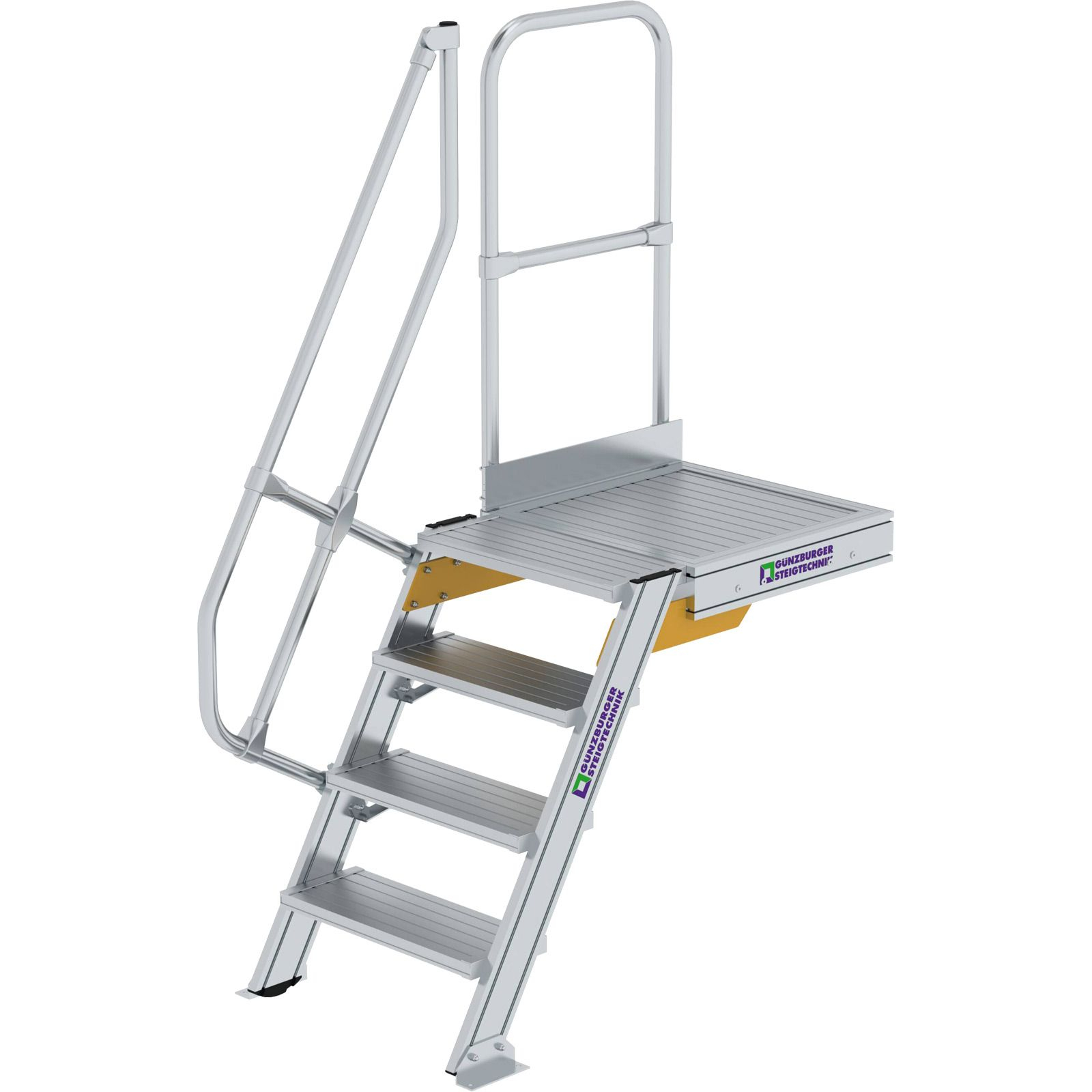 Günzburger Steigtechnik Treppe mit Plattform 60° Stufenbreite 600 mm