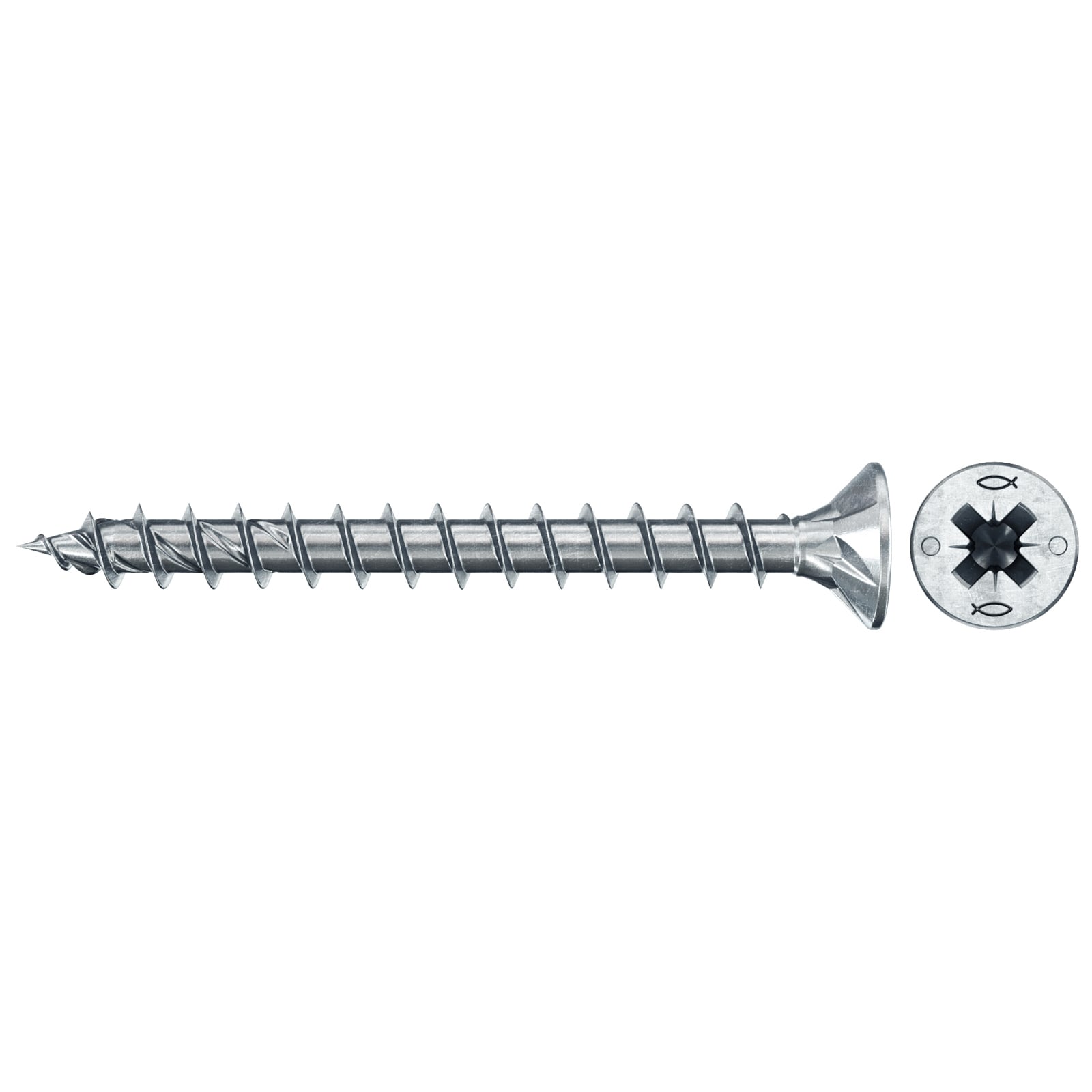 fischer Spanplattenschraube PowerFast FPF II CZF 4,0 x 45 BC 110 Senkkopf Kreuzschlitz PZ Vollgew. - 577652