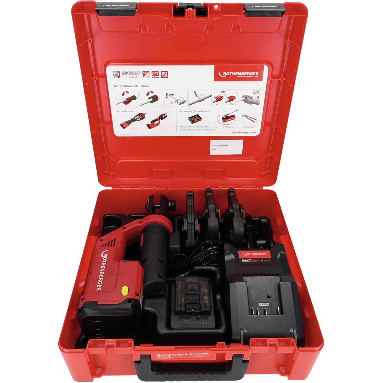 ROTHENBERGER ROMAX COMPACT III Set SV12-14-16, 2Ah, EU, AMP - 1000004437