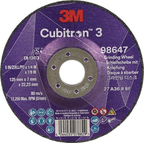 Schruppscheibe Cubitron™ 3 D125xS7mmKörnung 36+ gekr.3M™ Cubitron™ 3
