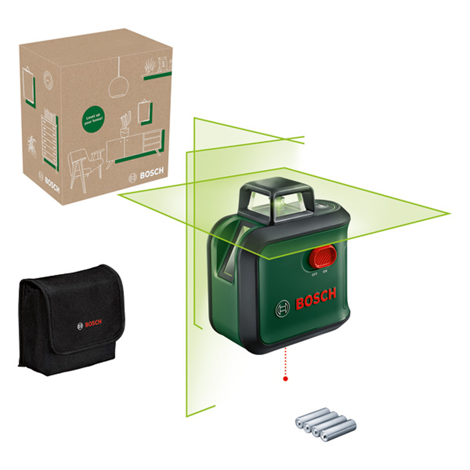 Bosch Kreuzlinien-Laser AdvancedLevel 360 Set, eCommerce-Karton - 0603663BZ0