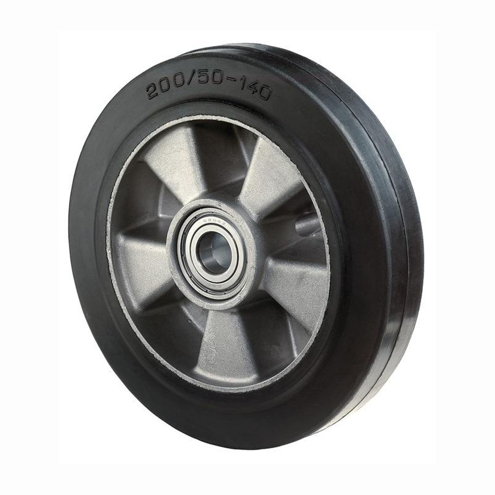 BS Rollen Ersatzrad Elastik-Vollgummi schwarz Kugellager