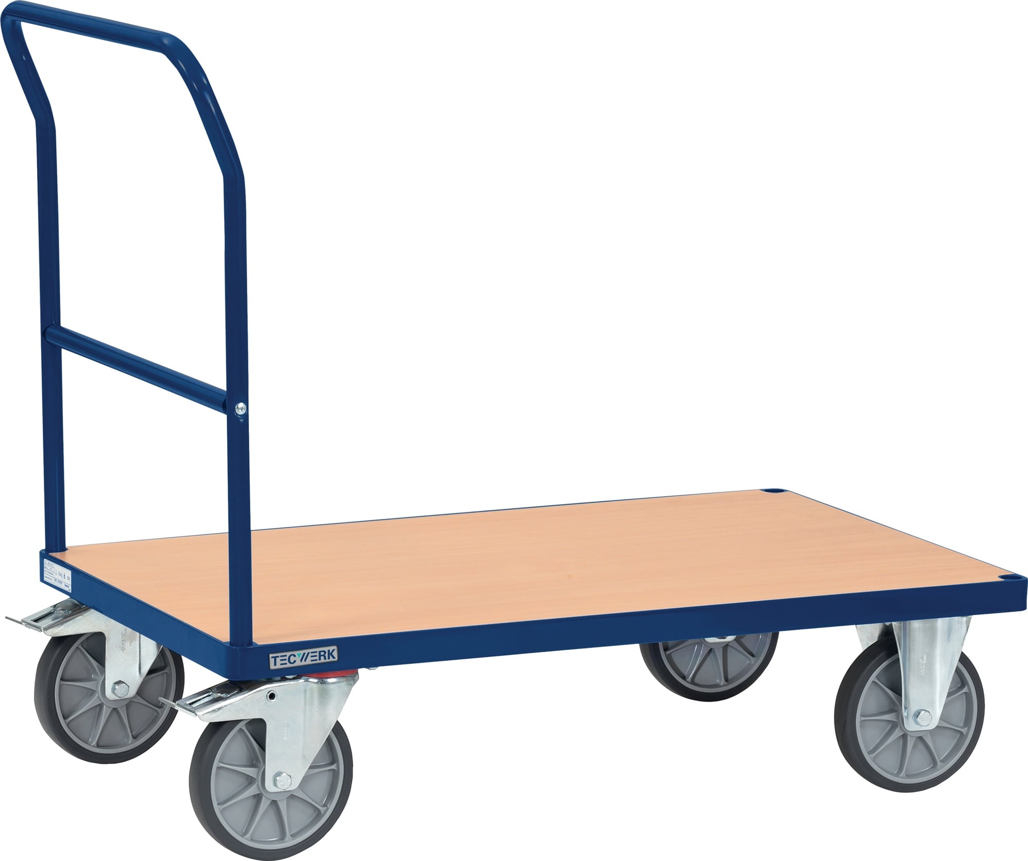 Plattformwagen Ladeflächen L1000xB700mm STA saphirblau Trgf.600kg TECWERK
