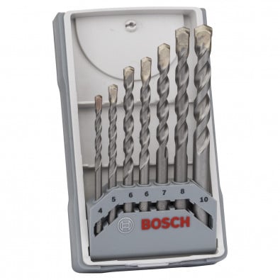 Bosch Betonbohrer CYL-3 Set Silver Percussion 7tlg. 4, 5, 6, 6, 7, 8, 10 mm - 2607017082