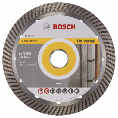 Bosch Diamanttrennscheibe Expert for Universal Turbo, 150 x 22,23 x 2,2 x 12 mm -2608602576