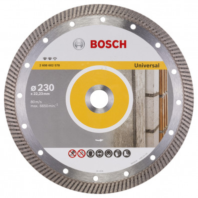Bosch Diamanttrennscheibe Expert for Universal Turbo, 230 x 22,23 x 2,8 x 12 mm -2608602578