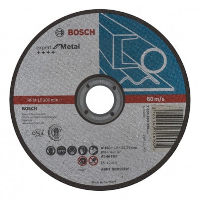 Bosch Trennscheibe gerade Expert for Metal AS 46 T BF 150 mm 22,23 mm 1,6 mm - 2608603398