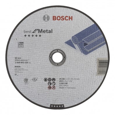 Bosch Trennscheibe gerade Best for Metal A 30 V BF 230 mm 22,23 mm 2,5 mm - 2608603530