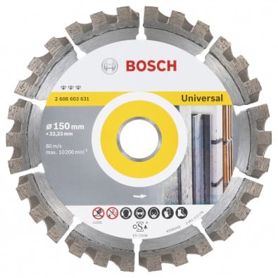 Bosch Diamanttrennscheibe Best for Universal, 150 x 22,23 x 2,4 x 12 mm -2608603631