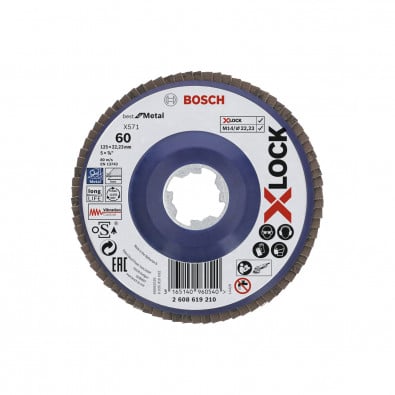 Bosch X-LOCK Fächerscheibe gerade X571 Best for Metal 125 mm K 60 - 2608619210