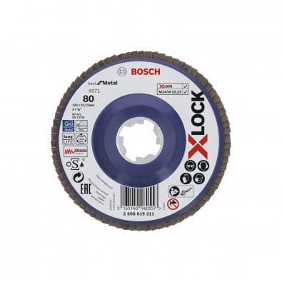 Bosch X-LOCK Fächerscheibe gerade X571 Best for Metal 125 mm K 80 - 2608619211
