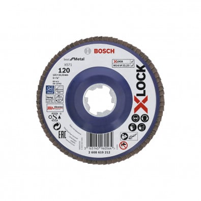 Bosch X-LOCK Fächerscheibe gerade X571 Best for Metal 125 mm K 120 - 2608619212