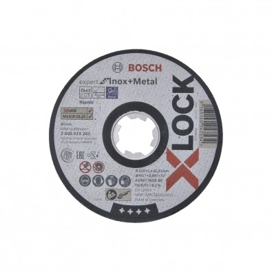 Bosch X-LOCK Trennscheibe Expert for Inox+Metal 115 x 1 x 22,23 mm gerade - 2608619263