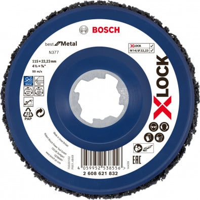 Bosch X-LOCK N377 Reinigungsscheibe Metall 115 x 22,23 mm - 2608621832
