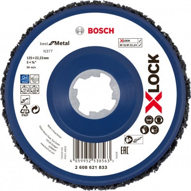 Bosch X-LOCK N377 Reinigungsscheibe Metall 125 x 22,23 mm - 2608621833