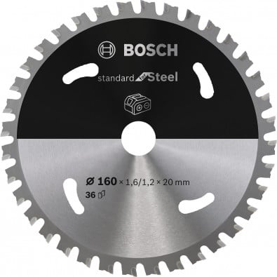 Bosch Kreissägeblatt Standard for Steel, 160 x 1,6/1,2 x 20, 36 Zähne - 2608837749