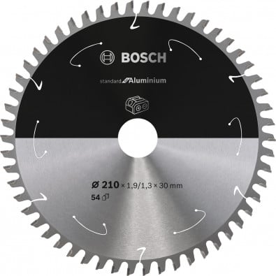 Bosch Kreissägeblatt Standard for Aluminium, 210 x 1,9/1,3 x 30, 54 Zähne - 2608837773