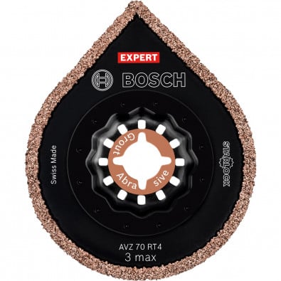 Bosch Expert 3 max AVZ 70 RT4 Starlock Platte zum Entfernen von Fugen für Multifunktionswerkzeuge 70 mm