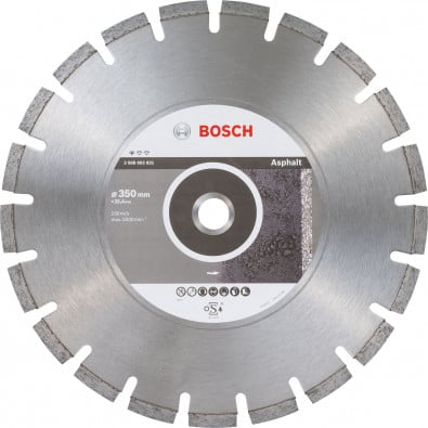 Bosch Diamanttrennscheibe Standard for Asphalt 350 x 25,40 x 3,2 x 10 mm - 2608603831