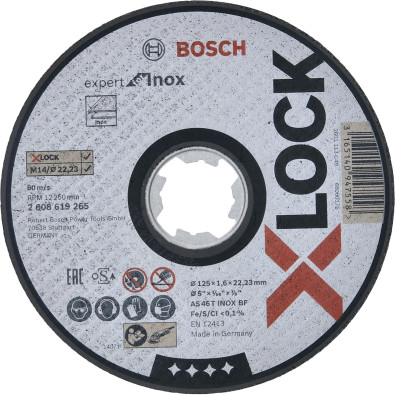 Bosch X-LOCK Trennscheibe Expert for Inox 125 x 1,6 x 22,23 mm gerade - 2608619265