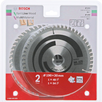 Bosch Kreissägeblatt D190x30x48/54T - 2608644655