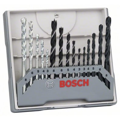 Bosch Bohrer-Set, gemischt, 15tlg., 3-8 mm, 3-8 mm, 3-8 mm - 2607017038