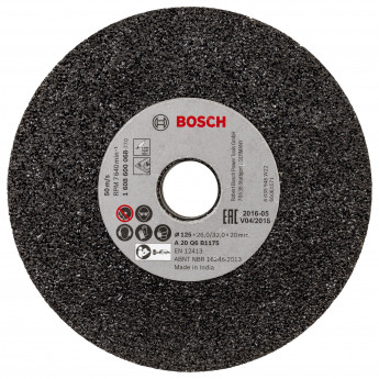 Produktseite: Bosch Schleifscheibe für Geradschleifer 125 mm 20 mm 20 - 1608600068