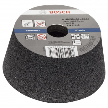 Bosch Schleiftopf, konisch-Stein/Beton 90 mm, 110 mm, 55 mm, 24 -1608600239
