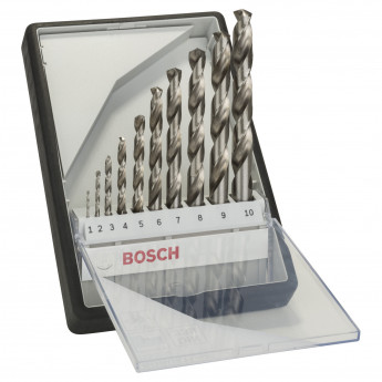 Produktseite: Bosch Metallbohrer-Set Robust Line HSS-G, DIN 135, 135°, 10tlg., 1 - 10 mm - 2607010535